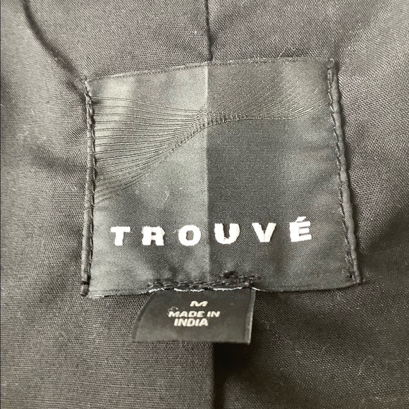 Trouve Leather cropped blazer jacket Genuine Leather - Picture 2 of 5